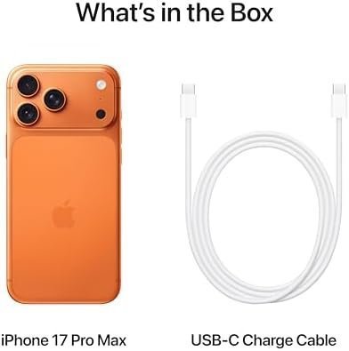 Apple iPhone 17 Pro Max 256 GB 6.9-inch Display with ProMotion, A19 Pro Chip, Best Battery Life in Any iPhone Ever, Pro Fusion Camera System, Center Stage Front Camera; Cosmic Orange: Buy Online at Best Price in UAE