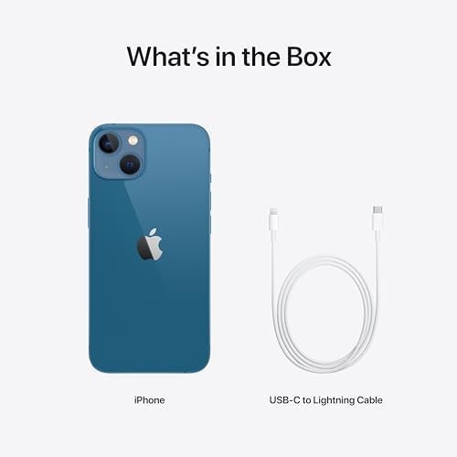 Apple iPhone 13 (128GB, Blue) [Locked] + Carrier Subscription : Cell Phones & Accessories