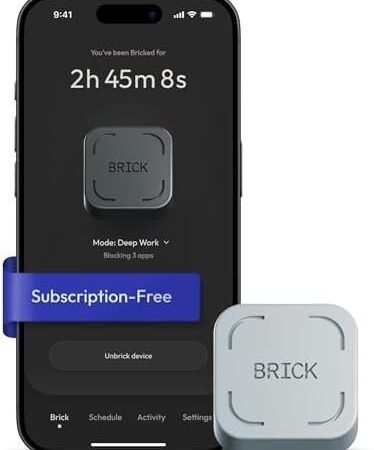 The Brick Phone Access Blocker Device - Subscription-Free Phone Lock, Limits Smartphone Access, Reduces Screen Time & Improves Focus - High-Grade Magnet & Anti-Slip Silicone : Cell Phones & Accessories