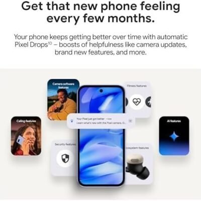 Google Pixel 9a with Gemini - Unlocked Android Smartphone with Incredible Camera and AI Photo Editing, All-Day Battery, and Powerful Security - Obsidian - 128 GB : Cell Phones & Accessories