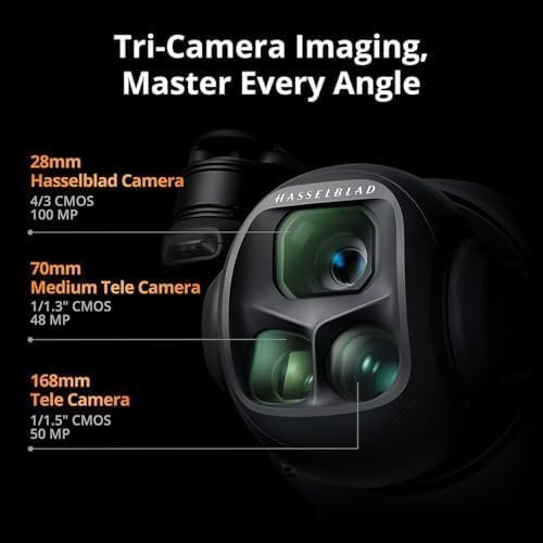 DJI Mavic 4 Pro Drone with DJI RC 2, Flagship Tri-Camera Drone with 100MP 4/3 CMOS Hasselblad Camera, for Professionals, 30km/18.6mi Video Transmission, 51-Min Max Flight Time : Toys & Games