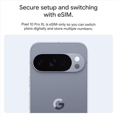 Google Pixel 10 Pro XL - Unlocked Android Smartphone - Gemini AI Assistant, Triple Rear Camera System, Fast-Charging 24+ Hour Battery, and 6.8" Super Actua Display - Obsidian - 512 GB (2025 Model) : Cell Phones & Accessories