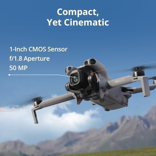 DJI Mini 5 Pro Fly More Combo Plus with DJI RC 2, Drone with Camera, 1-Inch CMOS, 4K Drone for Beginners, Obstacle Sensing, ActiveTrack 360°, 225° Gimbal Rotation, Extended Battery Life : Toys & Games