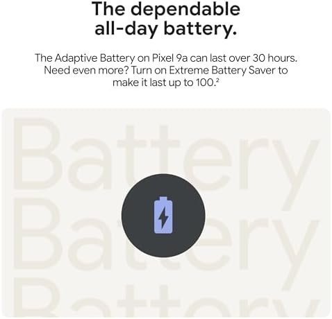 Google Pixel 9a with Gemini - Unlocked Android Smartphone with Incredible Camera and AI Photo Editing, All-Day Battery, and Powerful Security - Obsidian - 128 GB : Cell Phones & Accessories