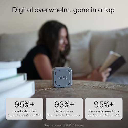 The Brick Phone Access Blocker Device - Subscription-Free Phone Lock, Limits Smartphone Access, Reduces Screen Time & Improves Focus - High-Grade Magnet & Anti-Slip Silicone : Cell Phones & Accessories
