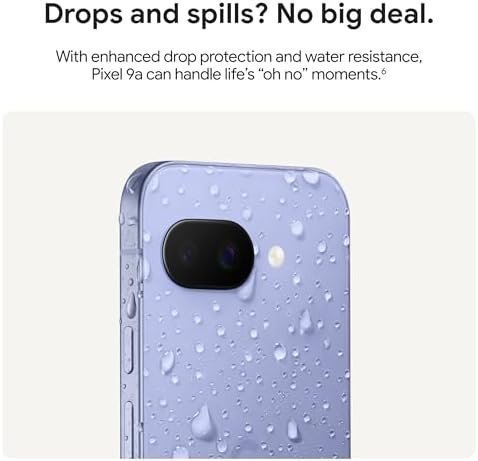 Google Pixel 9a with Gemini - Unlocked Android Smartphone with Incredible Camera and AI Photo Editing, All-Day Battery, and Powerful Security - Obsidian - 128 GB : Cell Phones & Accessories