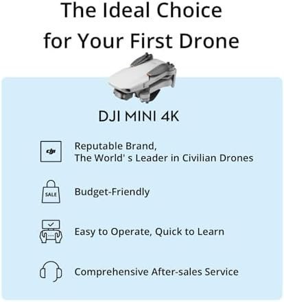 DJI Mini 4K Fly More Combo, Drone with 4K UHD Camera for Adults, Under 249 g, 3-Axis Gimbal Stabilization, 10km Video Transmission, Auto Return, 3 Batteries for 93-Min Max Flight Time, QuickShots : Toys & Games