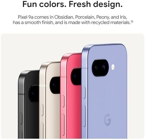 Google Pixel 9a with Gemini - Unlocked Android Smartphone with Incredible Camera and AI Photo Editing, All-Day Battery, and Powerful Security - Obsidian - 128 GB : Cell Phones & Accessories