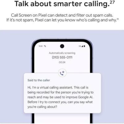 Google Pixel 9a with Gemini - Unlocked Android Smartphone with Incredible Camera and AI Photo Editing, All-Day Battery, and Powerful Security - Obsidian - 128 GB : Cell Phones & Accessories