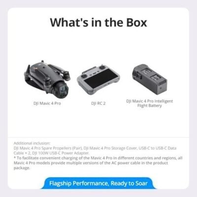 DJI Mavic 4 Pro Drone with DJI RC 2, Flagship Tri-Camera Drone with 100MP 4/3 CMOS Hasselblad Camera, for Professionals, 30km/18.6mi Video Transmission, 51-Min Max Flight Time : Toys & Games