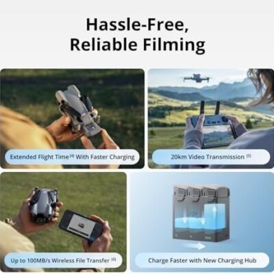 DJI Mini 5 Pro Fly More Combo Plus with DJI RC 2, Drone with Camera, 1-Inch CMOS, 4K Drone for Beginners, Obstacle Sensing, ActiveTrack 360°, 225° Gimbal Rotation, Extended Battery Life : Toys & Games