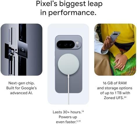 Google Pixel 10 Pro XL - Unlocked Android Smartphone - Gemini AI Assistant, Triple Rear Camera System, Fast-Charging 24+ Hour Battery, and 6.8" Super Actua Display - Obsidian - 512 GB (2025 Model) : Cell Phones & Accessories