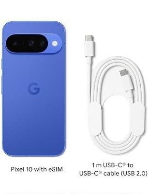 Google Pixel 10 - Unlocked Android Smartphone - Gemini AI Assistant - Advanced Triple Rear Camera, Fast-Charging 24+ Hour Battery, and 6.3" Actua Display - Obsidian - 128 GB (2025 Model) : Electronics