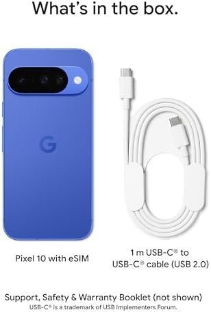 Google Pixel 10 - Unlocked Android Smartphone - Gemini AI Assistant - Advanced Triple Rear Camera, Fast-Charging 24+ Hour Battery, and 6.3" Actua Display - Obsidian - 128 GB (2025 Model) : Electronics