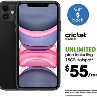 Apple iPhone 11 [256GB, Black] + Carrier Subscription [Cricket Wireless] : Cell Phones & Accessories