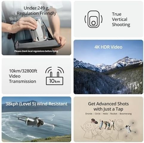 DJI Mini 3 Fly More Combo (DJI RC), Drones with Camera for Adults 4K, 3 Batteries for 114-min Flight Time, Vertical Shooting, 32800ft (10km) Video Transmission, Lightweight Mini Drone for Beginners : Toys & Games